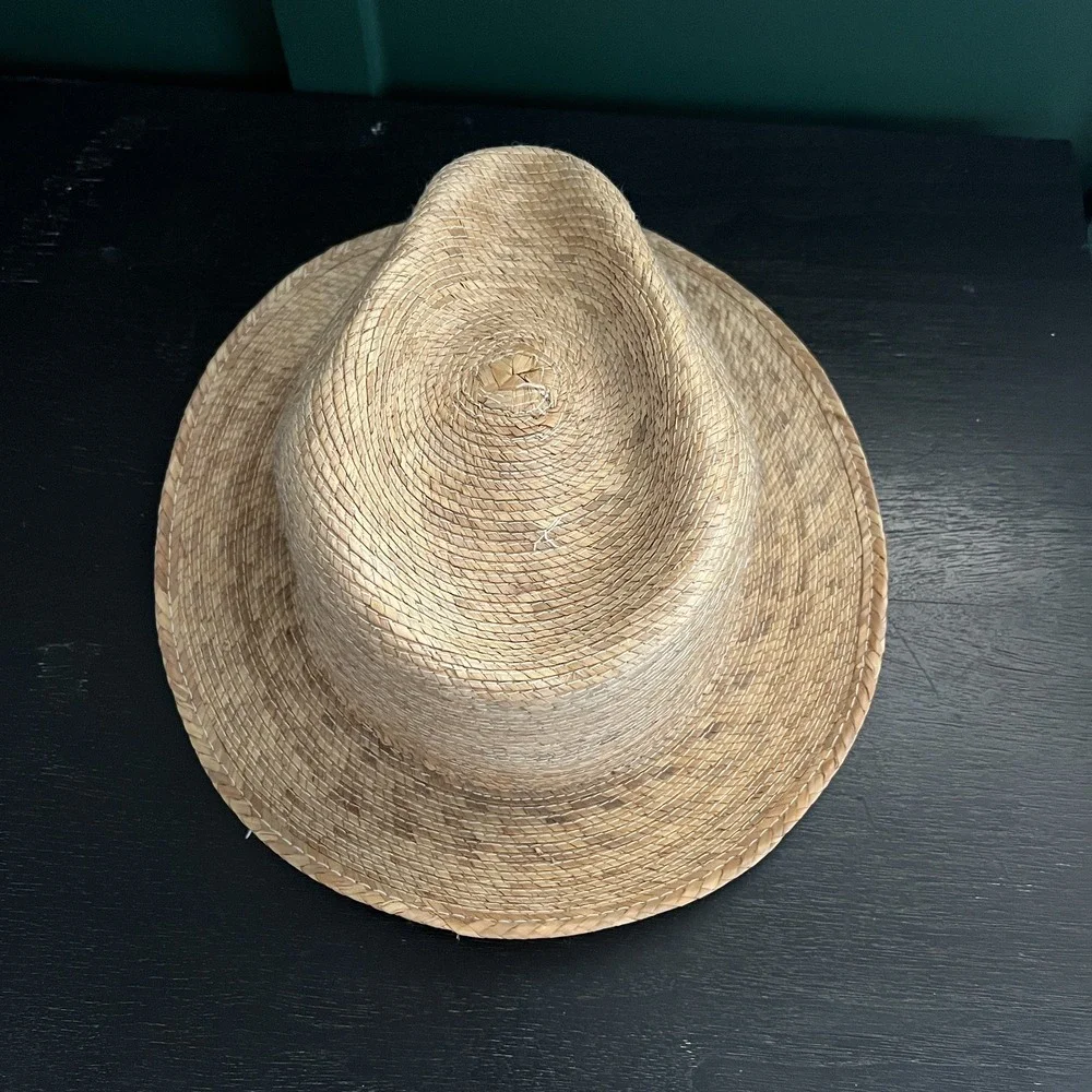 Vintage‎ Kids Straw Hat – Natural Woven Sun Hat Cowboy Style Western Summer